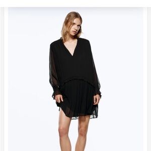 Zara oversized black dress Small 9878/085